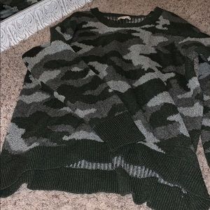 Oversized soft camo sweater